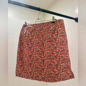 GAP Red and Purple Floral Mini Skirt
